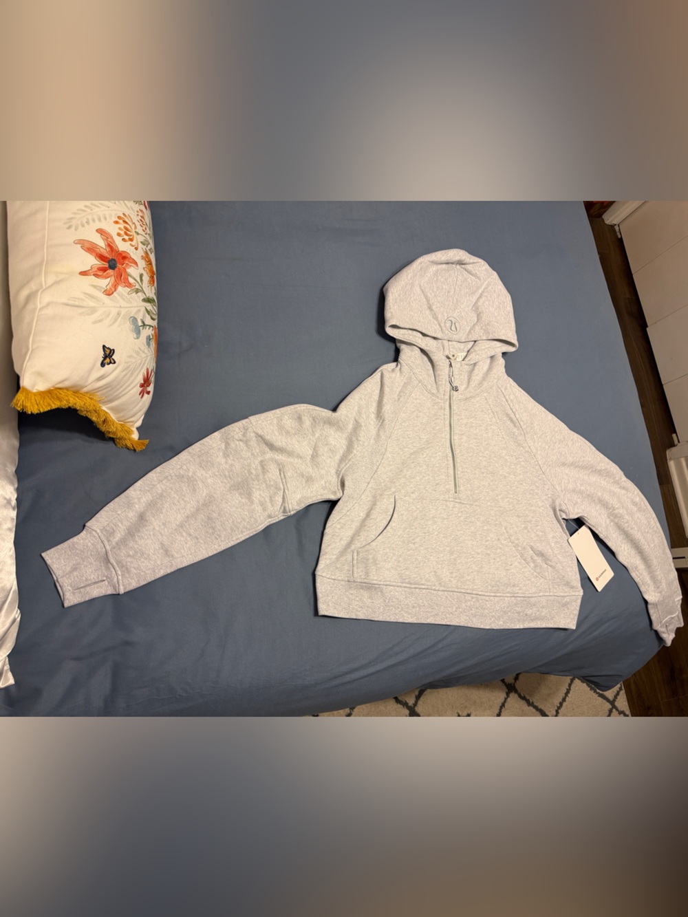 lululemon athletica Scuba Oversized Half-Zip Hoodie Size M/L - Grey with Silver
